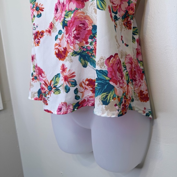 Ambiance Apperal | Floral Cami Tank Top Lightweight Open Back Pullover Camisole - Picture 7 of 11